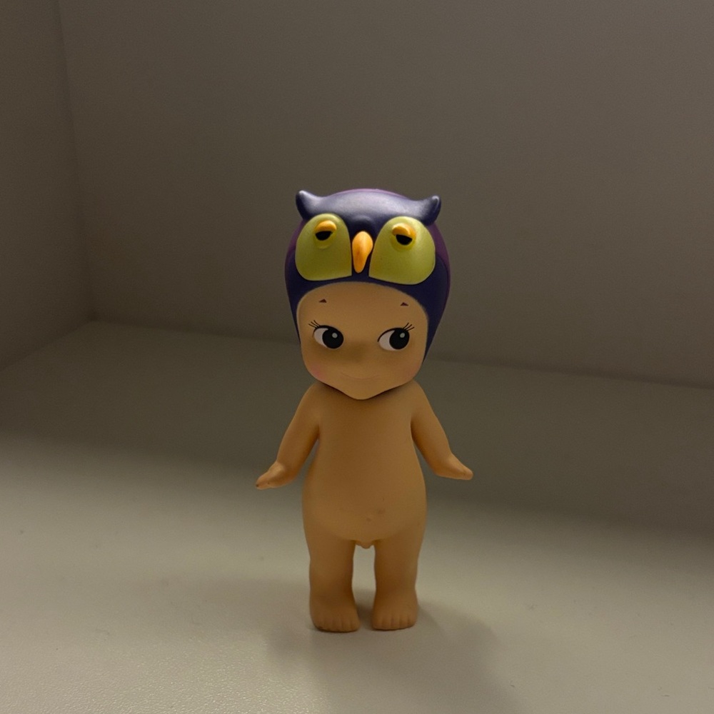 Purple and Yellow Owl Hat Kids Toy